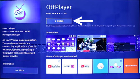How to Install OTTPlayer for IPTV